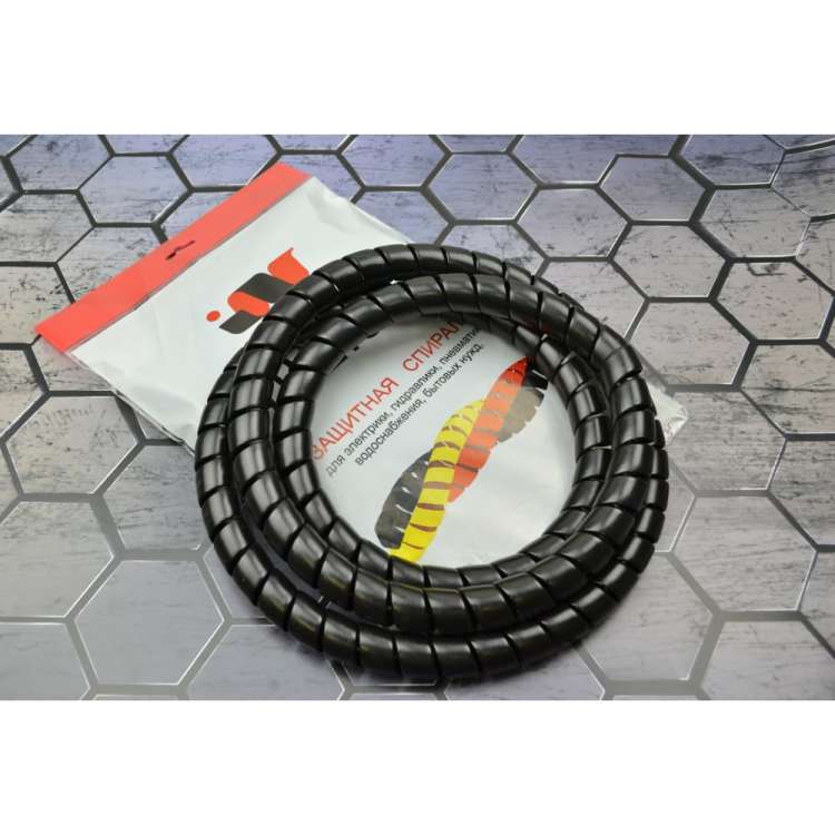 Защитная пластиковая спираль УРДЮГА d20мм черная URСП20Ч02