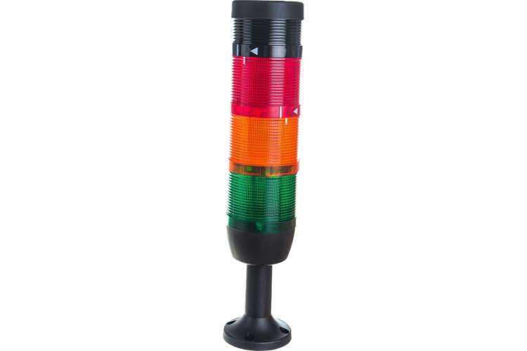 Сигнальная колонна Emas 70 мм, красная, желтая, зеленая 24 В, светодиод LED, зуммер. IK73L024ZM01