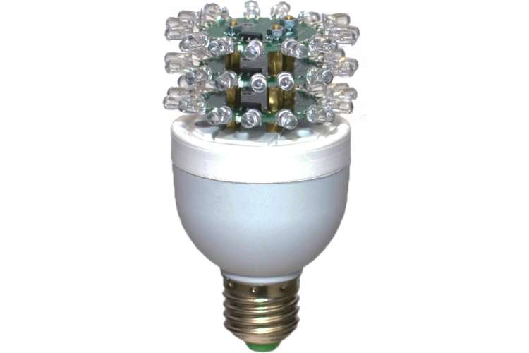 Светодиодная лампа АДФ ЛСД 48 ЩД 3 яруса светодиодов 4,5 Вт, 25Кд, DC 48V красная 15490918