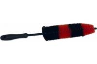 Щетка для чистки автомобильных дисков AMR пластиковая ручка, красно-чёрная A1006WLB