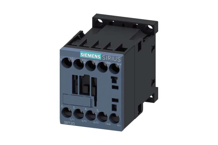 Контактор Siemens 3 полюса AC-3, 4КВТ/400В, Блок-Контакт 1НО 3RT20161BB41