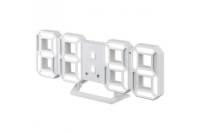 LED часы-будильник Perfeo LUMINOUS 2 белый корпус, белая подсветка 30014749