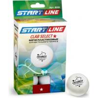 Мячи для настольного тенниса Start Line CLUB SELECT 1*, 6 мячей, белые 8331