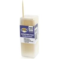 Бамбуковые зубочистки AVIORA 100 шт в баночке, 12 упаковок в блоке 401-485