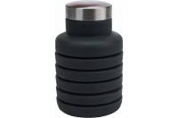Силиконовая складная бутылка для воды с крышкой BRADEX 500 мл, темно-серая TK 0269