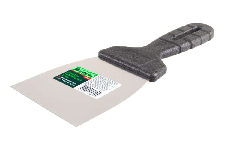 Шпательная лопатка из нержавеющей стали,80 мм,пластмассовая ручка СИБРТЕХ 85433