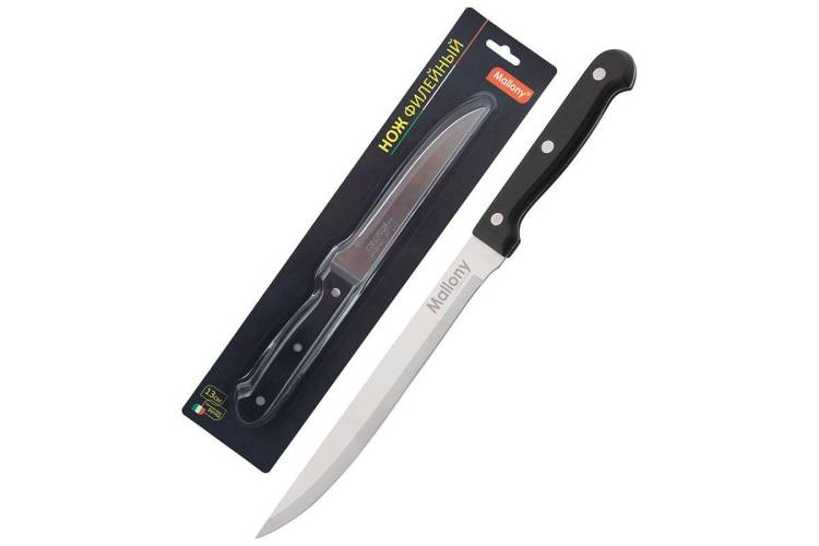 Нож с бакелитовой рукояткой Mallony MAL-04B филейный, 12,7 см 985304