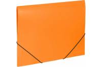 Папка BRAUBERG Office на резинках, оранжевая, до 300 листов, 500 мкм 228084