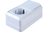 Вертикальный блок: розетка+выключатель Intro 270501 10-16А 250В, IP20, ОУ, Quadro, белый Б0036165