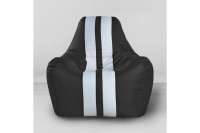 Мешок для сидения Mypuff спортбэг размер XXL оксфорд черный с белым sport_015_013