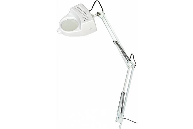 Настольная лампа с увеличительным стеклом Camelion KD-350 белая, 9225