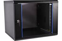 Телекоммуникационный настенный шкаф ЦМО, дверь стекло, разборный, черный ШРН-Э-6.350-9005
