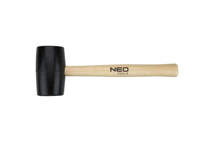 Резиновая киянка NEO Tools 63 мм, 680 г, деревянная ручка 25-063
