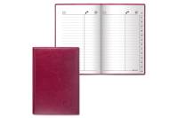 Телефонная книжка BRAUBERG Imperial А5, кожзам, 96л, вырубка, бордовый 123507