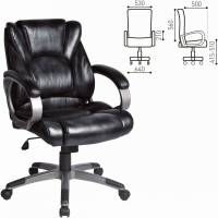 Компьютерное офисное кресло руководителя BRABIX Eldorado EX-504, с подлокотниками, эко кожа 530874