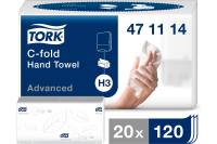 Бумажное полотенце TORK Advanced Singlefold 120 шт 2-слойное белый 24х27.5 471114 126736