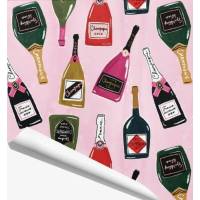 Упаковочная бумага Красота в деталях Шампанское на розовом фоне KVD.BUM.000.00.24