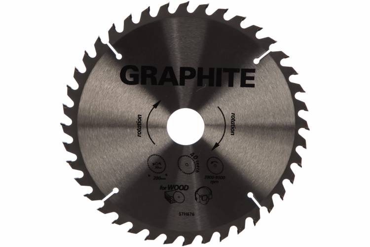 Диск отрезной (200x30 мм; 40 зубьев) GRAPHITE 57H676