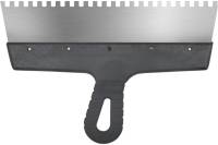 Фасадный зубчатый шпатель (300 мм, нержавеющая сталь, 6 мм) Biber 35231 тов-169782