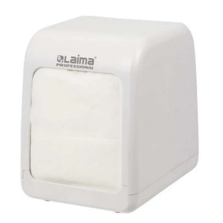 Диспенсер для салфеток ЛАЙМА PROFESSIONAL CLASSIC Система N2, настольный, белый, ABS-пластик 606679