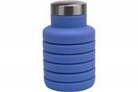 Силиконовая складная бутылка для воды с крышкой BRADEX 500 мл, фиолетовая TK 0267