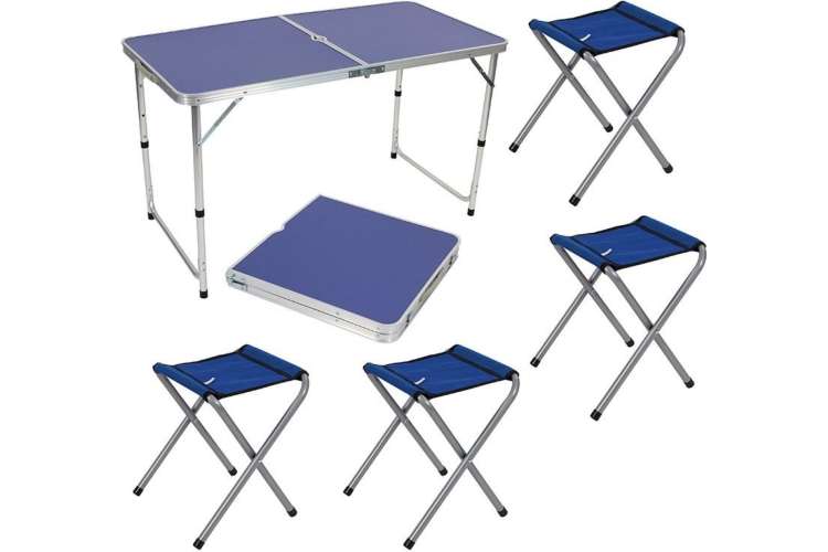 Комплект Ecos Пикник CHO-150-E стол и 4 стула, синий 992981