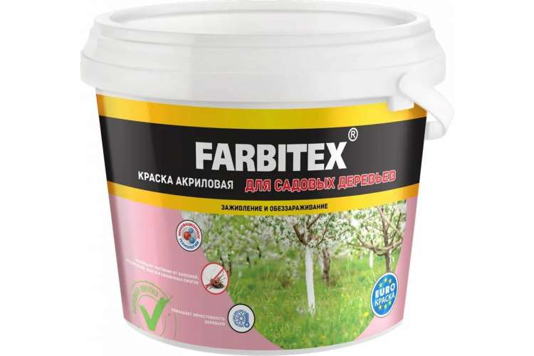 Краска для садовых деревьев Farbitex 1.2 кг 4300007082