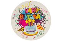 Набор бумажных тарелок Волшебная страна Happy Birthday 18 см, 6 шт 007148