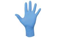 Нитриловые многоразовые перчатки ЛАЙМА 5 пар, р. L, голубые 605018