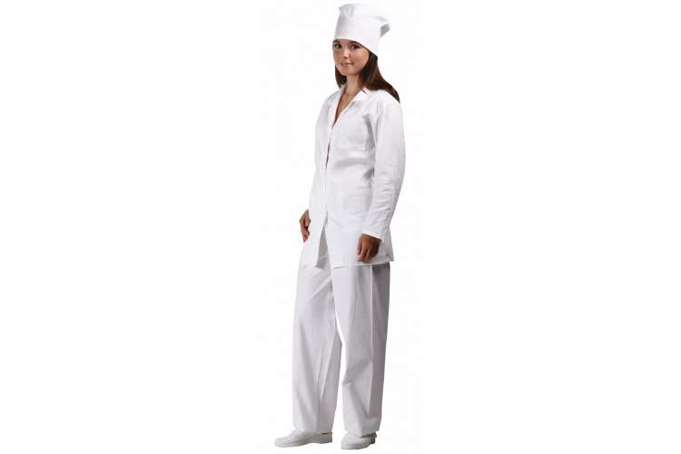 Женский костюм повара ФАКЕЛ белый, размер 44-46, рост 158-164 50877000.002