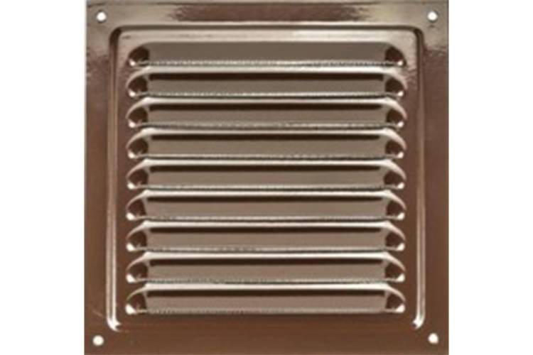 Решетка металлическая (250x250 мм; коричневая) ВИЕНТО РМ2525кор