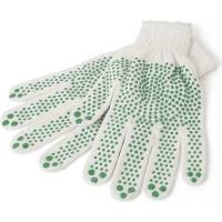 Трикотажные перчатки 1-2-Pro с точечным ПВХ покрытием, 3-х нитка, 7 класс, белые, ПБХ37