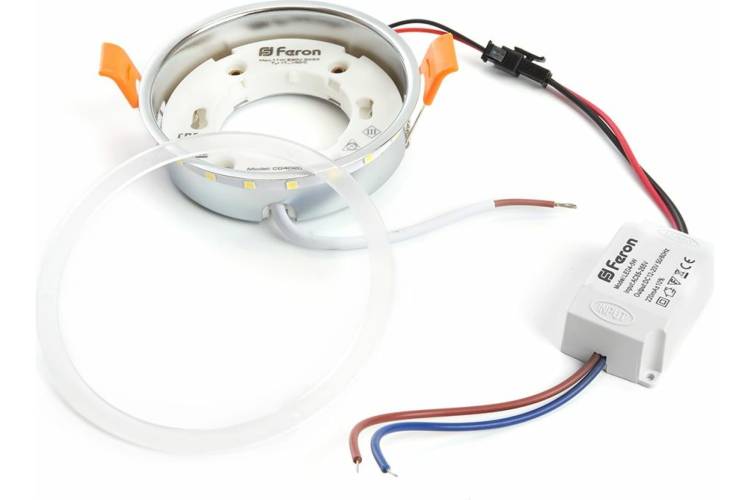 Кольцо с диодами и дравейр для светильников с подсветкой FERON 4W 20LED SMD2835 4000K GX53, LB-4024 29846