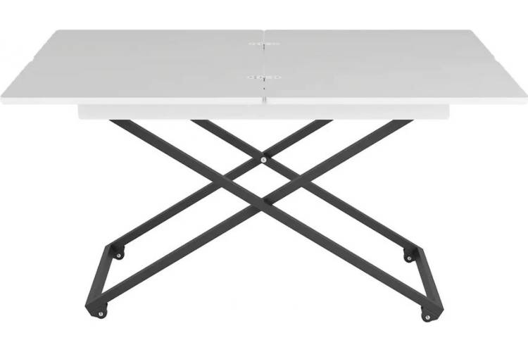 Универсальный трансформируемый стол Мебелик АНДРЭ Loft белый/чёрный 895