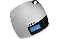 Кухонные весы Centek сталь, сенсор, LCD- 59х27 с подсветкой, t в комнате, max 5кг, шаг 1г CT-2463