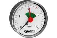 Аксиальный манометр Watts F+R101 0-4 bar, корпус 50 мм 10008089