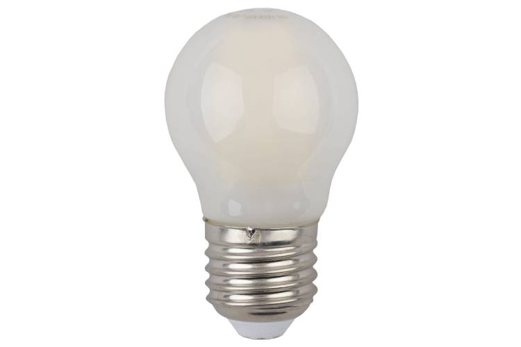 Филаментная лампа ЭРА FLED P45-9w-827-E27 frost, шар, матовая, 9 Вт, теплая, E27, 10/100/3600 Б0047024