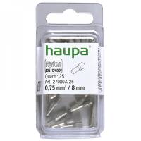 Конечная изолированная гильза HAUPA цвет серый 0,75/8 упаковка 25 шт. 270803/25