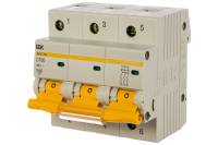 Автоматический модульный выключатель IEK 3п D 100А ВА 47-100 10кА ИЭК MVA40-3-100-D