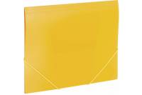 Папка BRAUBERG Office на резинках желтая до 300 листов 500 мкм 228082