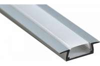 Алюминиевый встраиваемый профиль без крепежей, серебро Feron CAB251 10265