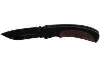 Складной нож Зубр Эксперт Норд эргономичная металлическая рукоятка с деревянными вставками 190 мм лезвие 80 мм 47708