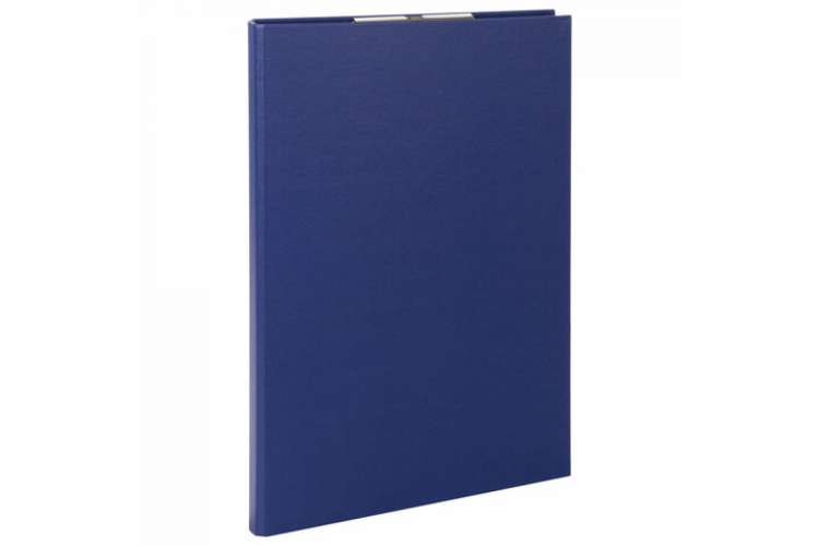 Папка-планшет STAFF EVERYDAY, А4 230х314 мм, с прижимом и крышкой, картон/бумвинил, синяя, 229054