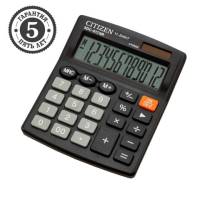 Настольный калькулятор Citizen 12 разрядов, двойное питание, черный SDC-812NR