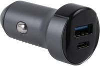Автомобильное зарядное устройство Red Line Tech АС-19 USB QС 3.0, 18 В, Type-C, PD модель, 3 A, серый УТ000018617