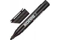 Перманентный маркер 12 шт в упаковке Kores черный 1.5-3 мм круглый наконечник 20930 204448