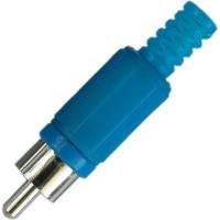 Разъем RCA штекер Pro Legend пластик на кабель, синий, PL2147