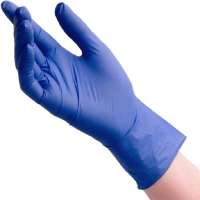 Медицинские диагностические одноразовые перчатки BENOVY нестерильные, нитриловые, текстурированные на пальцах, сиренево-голубые, р. l, 100 шт. 24 491