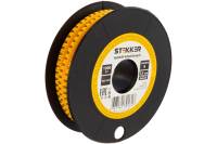 Кабель-маркер STEKKER 8 для провода сеч.1,5мм, желтый, CBMR15-8 39092