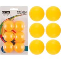 Мячики для пинг-понга Ecos PPB-6B 6 шт, полипропилен, 323118